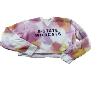 Vintage  Champion Cropped Sweatshirt K-State Wildcats Medium Basketball Football